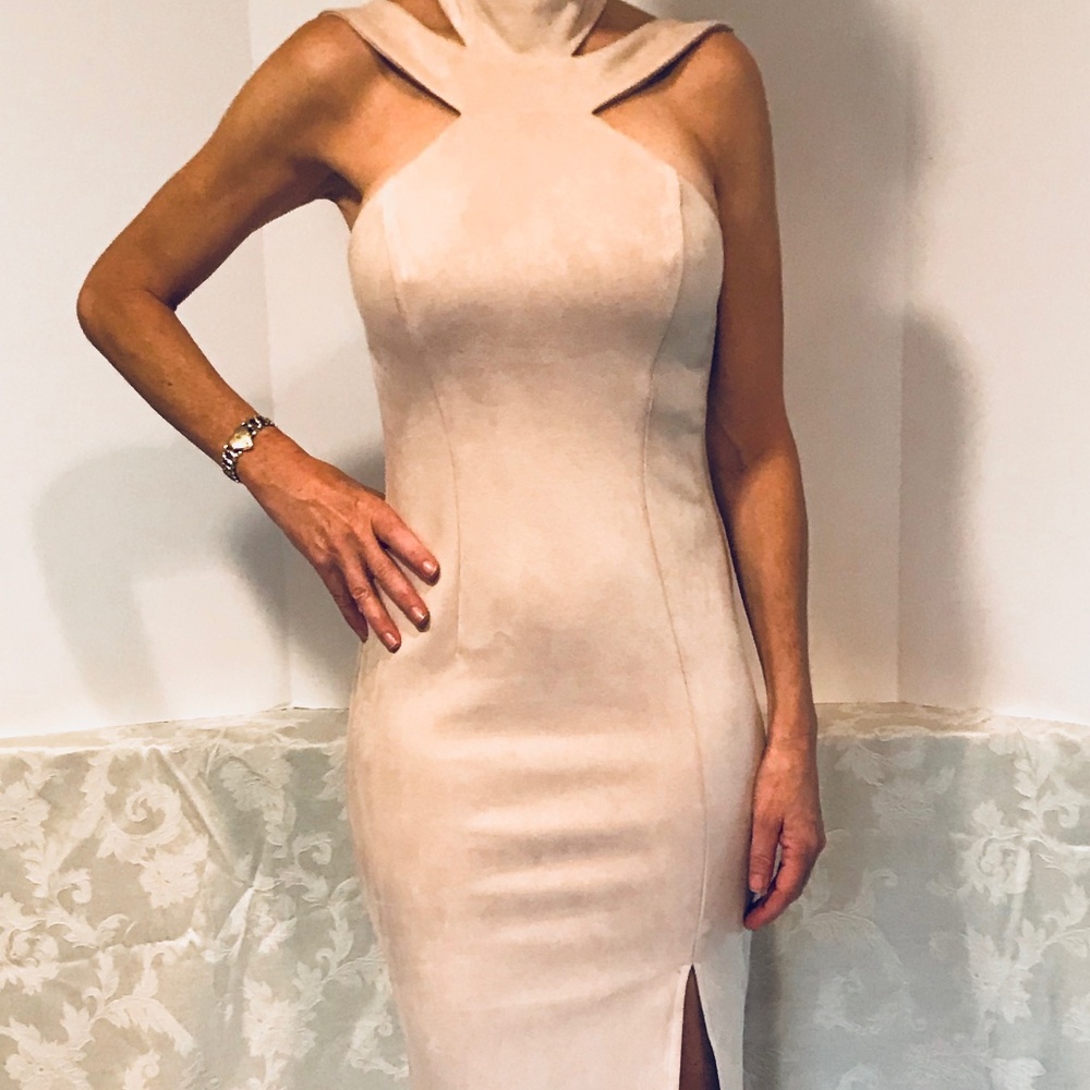 Ultra Suede Halter dress